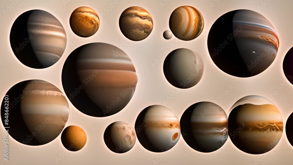 Poster jupiters moons size comparison generative ai