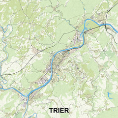 Trier, Germany map poster art