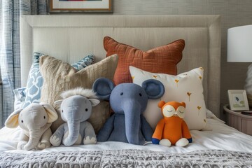 two pillows on a bed