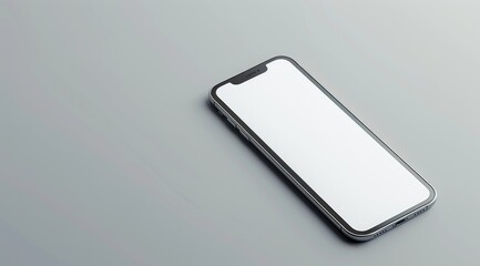 Smartphone Mockup on Grey Background