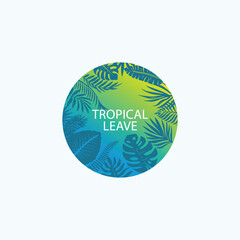 Tropical leave vector image.shape and logo vector
