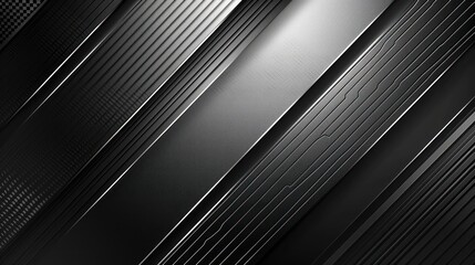 Obraz premium Abstract Black and Silver Diagonal Stripes Background