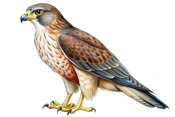 Obraz premium hawk bird pencil hand drawn isolated white background
