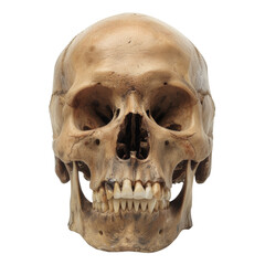 Fototapeta premium Single skull isolated on white background with copy space,