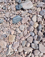 
It is a round gravel field.
