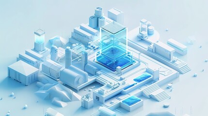 Naklejka premium Pearl placed on white sand beach, shimmering in the water waves under the sunshine, against a blue background, capturing beauty and romance, fashion photography