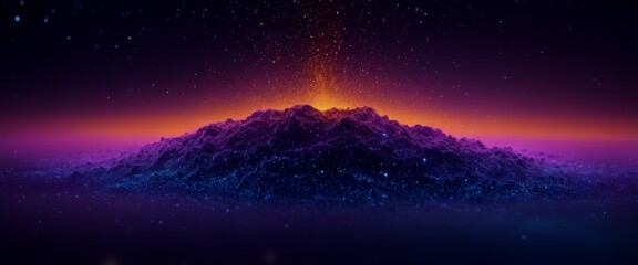 Naklejka premium Cosmic dust cloud abstract gradient background rich purple
