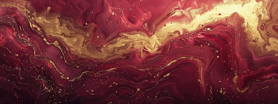 maroon and gold background with marbled texture