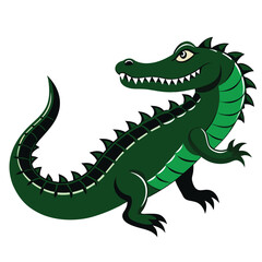 A cute crocodile looks grateful