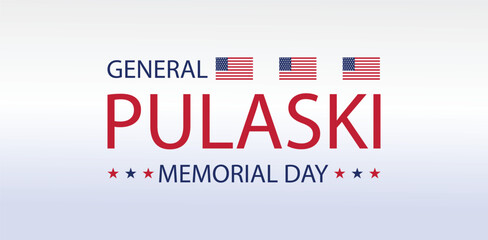 USA Flag Memorial Day Design for General Pulaski