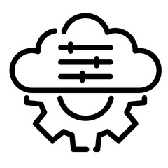 cloud management outline icon