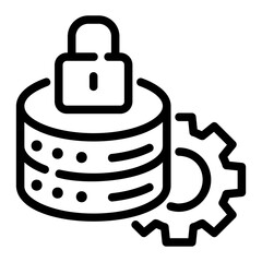 data encryption outline icon