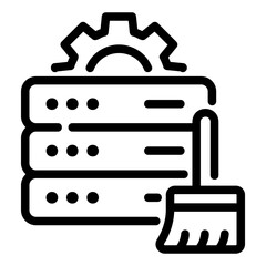 data cleaning outline icon