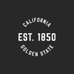 California Golden State. Perfect for t shirt design