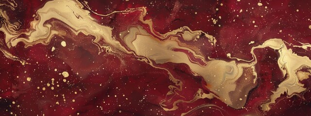 maroon and gold background with marbled texture