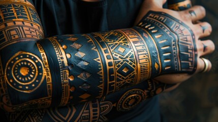 Person with arm tattoos