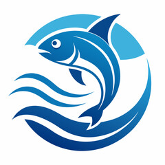 Fototapeta premium Fish logo icon design vector illustration template.