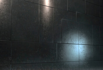 Close-up of the wall surface with a white texture. black. gold. and wood. The smooth texture and uniform colors create a minimalist and clean aesthetic, ideal for interior design backgrounds and theme