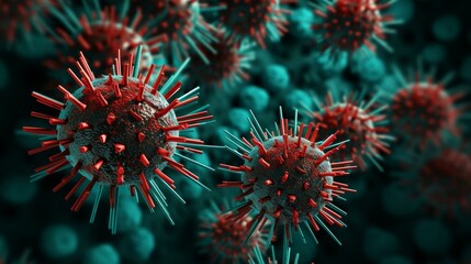 Detailed virus texture design with intricate patterns in high resolution and dynamic lines for captivating illustrations.