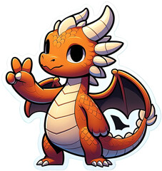 Obraz premium Dragon show his winwin finger