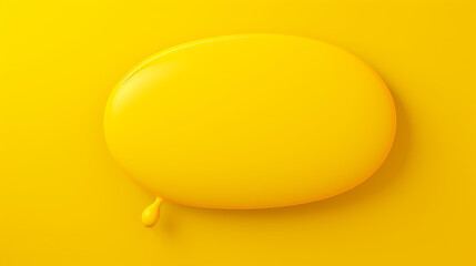 Add a pop of color with this yellow speech bubble on matching background for designs.