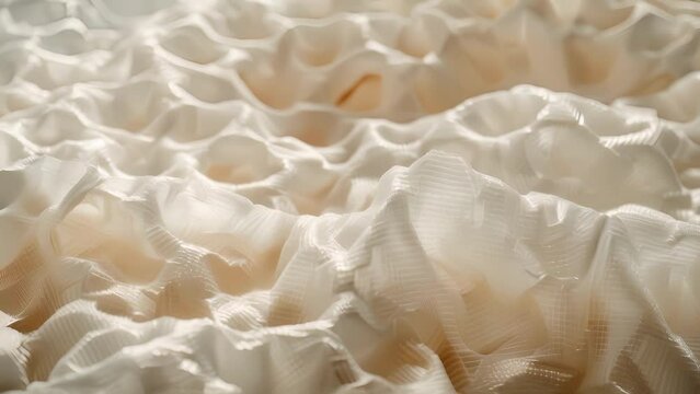 A bubble wrap alternative made from corn starch fully compostable and protective for fragile items.