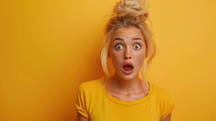 Surprised woman looking