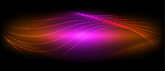 Neon wave lines with blend effect. Vector Illustration For Wallpaper, Banner, Background, Card, Book Illustration, landing page