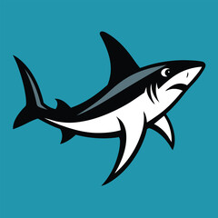 Solid color Galapagos Shark animal vector design