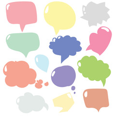 set of talk bubles isolated on white background. speech, talk, message