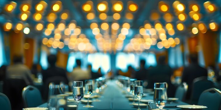 Professionals brainstorming in a conference breakout session with blurred background. Concept Business, Conference, Brainstorming, Professionals, Breakout Session