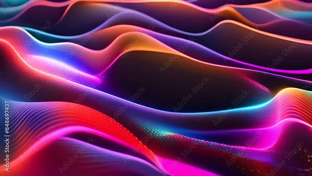 Poster abstract colorful lines background generative ai