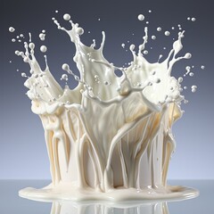 Splash effect high speed photography, isolated white background