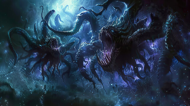 Twinkling monsters of the abyss emerge their gleaming