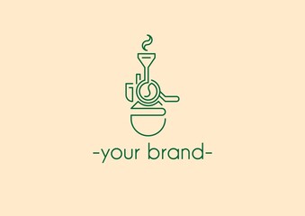 Coffee grinder machine logo with simple design 