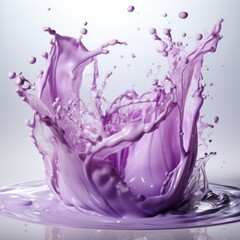 Splash effect high speed photography, isolated white background