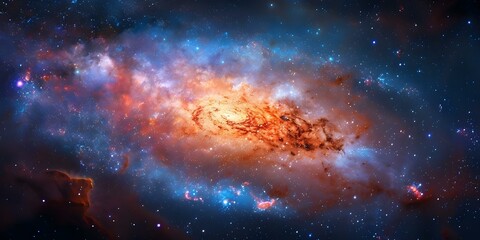 Fototapeta premium Captivating Close-up of Milky Way Galaxy Emphasizing Vibrant Star Density. Concept Astrophotography, Milky Way Galaxy, Close-up, Star Density, Vibrant Colors