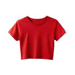 red crop top isolated on white background