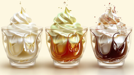 Delicate ice cream concept design Refreshing concept similar to product photoshoot, realistic photo