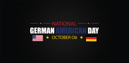 Showcasing National German American Day with Trendy Flag inspired Text