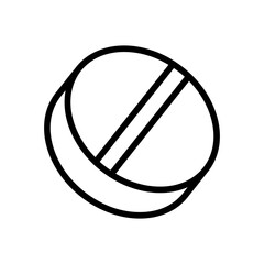 pill medicine icon line vector design illustration template