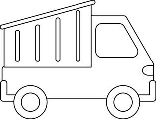 dumptruck vehicle transportation illustration outline