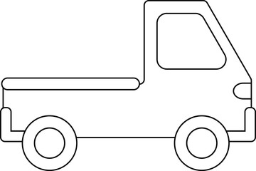 pickup truck vehicle transportation illustration outline © Attachai