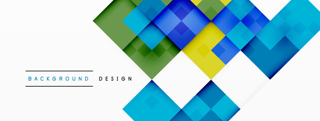 Dynamic colorful squares background. Vector Illustration For Wallpaper, Banner, Background, Card, Book Illustration, landing page