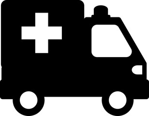 ambulance vehicle transportation illustration sillouette