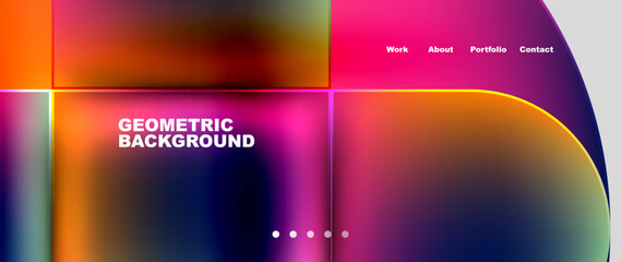 Geometric abstract glassmorphism with circles and squares. Vector Illustration For Wallpaper, Banner, Background, Card, Book Illustration, landing page