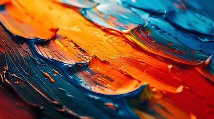 Vibrant Oil Painting of Sleek Line Graph for Captivating Business Data Visualization