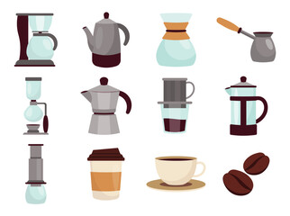 Coffee Equipment Vector Set