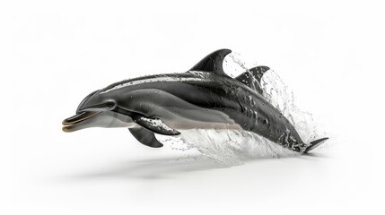 Fototapeta premium dolphin jumping out of the water with its mouth open