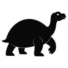Solid color Galapagos Tortoise animal vector design